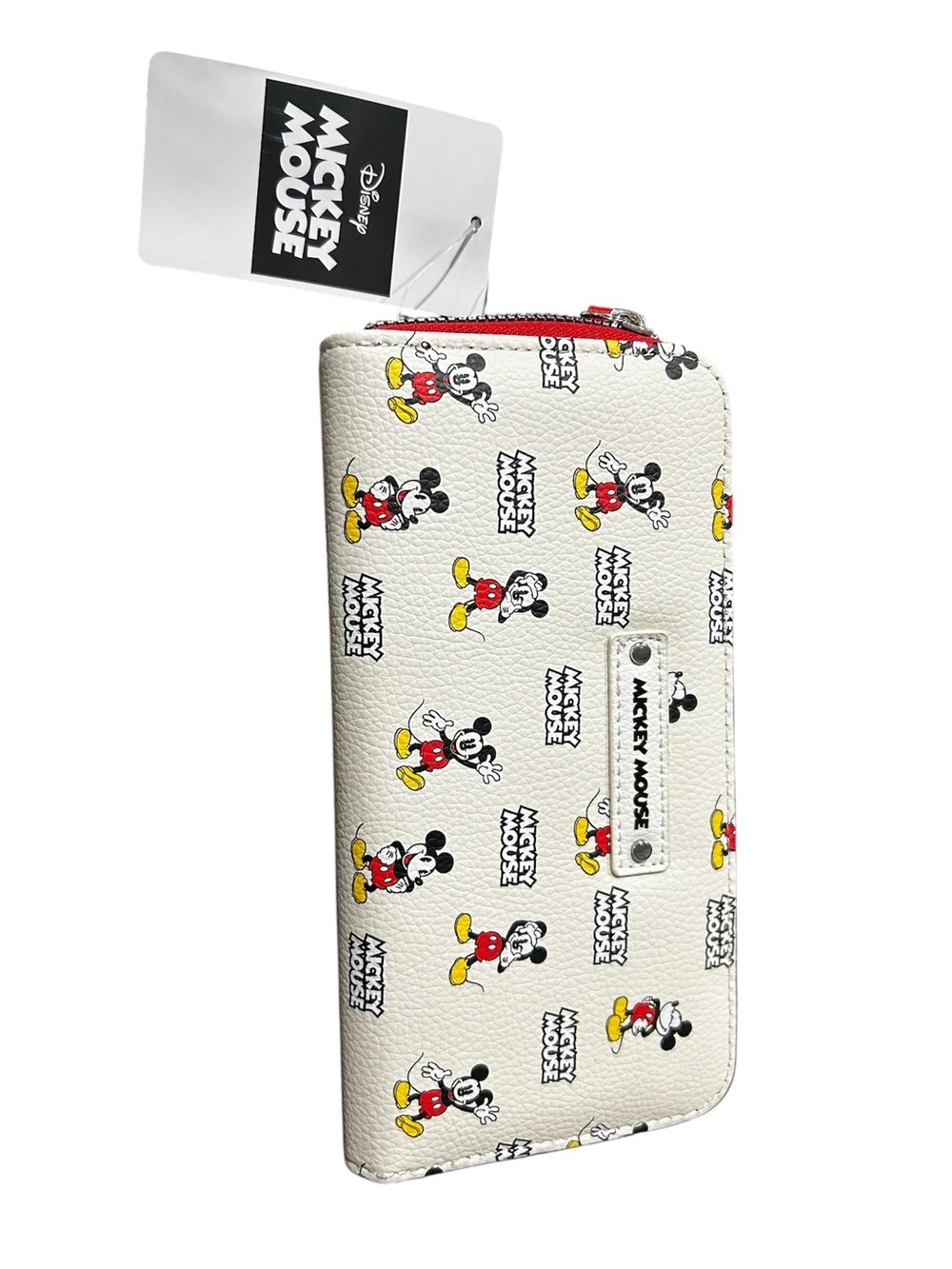 Disney Mickey Mouse Wrist Wallet White Zip-Around